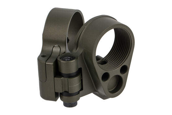 The Law Tactical AR Folding Stock Adapter Gen 3-M OD Green for ar15 and ar308 is coated in durable DLC finish for corrosion resistance